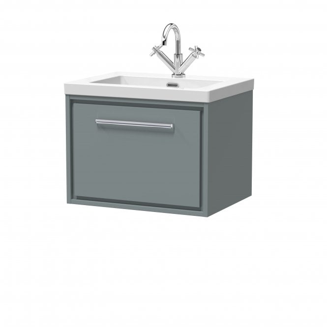 Hudson Reed  Lille 600mm Wall Hung Single Drawer Vanity with Basin - 1 Tap Hole LIL2322L