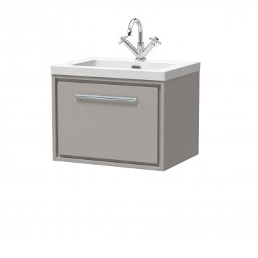 Hudson Reed Lille 600mm Wall Hung Single Drawer Vanity with Basin - 1 Tap Hole LIL3222L