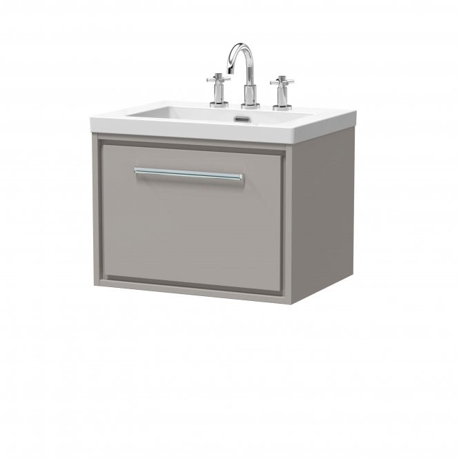 Hudson Reed  Lille 600mm Wall Hung Single Drawer Vanity with Basin - 3 Tap Hole LIL3222M