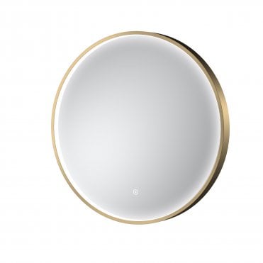 Hudson Reed Mensa Brushed Brass Frame LED Mirror - 600mm LQ742