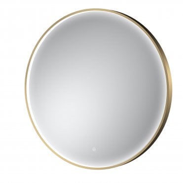 Hudson Reed Mensa Brushed Brass Frame LED Mirror - 800mm LQ752