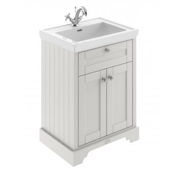 Hudson Reed Old London 600mm 2-Door Unit & Contemporary Fireclay Basin 1TH LOF401