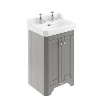 Hudson Reed Old London Storm Grey 560mm 2-Door Unit & Basin 2TH