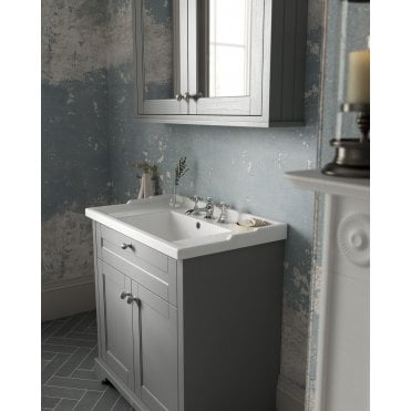 Hudson Reed Old London Storm Grey 600mm Cabinet & Basin (3TH)