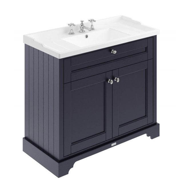 Hudson Reed  Old London Twilight Blue 1000mm Cabinet & Basin (3TH)