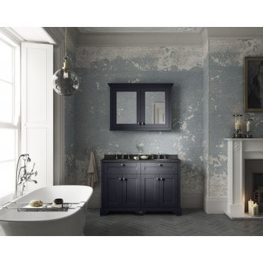 Hudson Reed Old London Twilight Blue 1200mm Cabinet & Double Marble Top (3TH)
