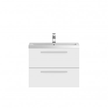Hudson Reed Quartet Gloss White 720mm Wall Hung Cabinet & Basin