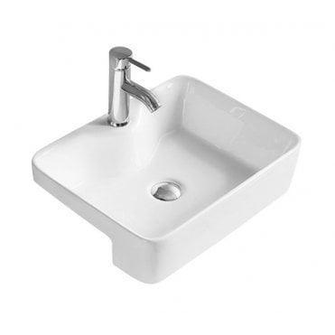 Hudson Reed Rectangular 480mm 1TH Semi-Recessed Basin