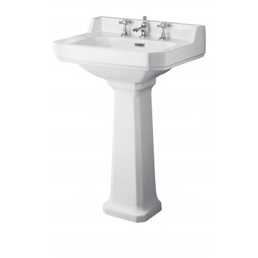 Hudson Reed Richmond 600mm 3TH Basin & Comfort Height Ped