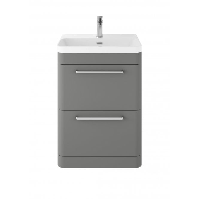 Hudson Reed  Solar Floor Standing 600mm Cabinet & Thin Edge Ceramic Basin SOL201B