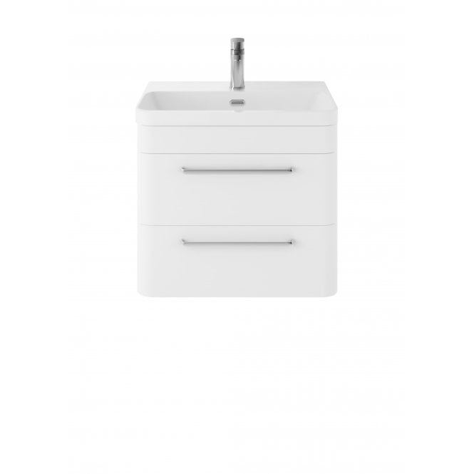 Hudson Reed  Solar Wall Hung 600mm Cabinet & Thin Edge Ceramic Basin SOL102B