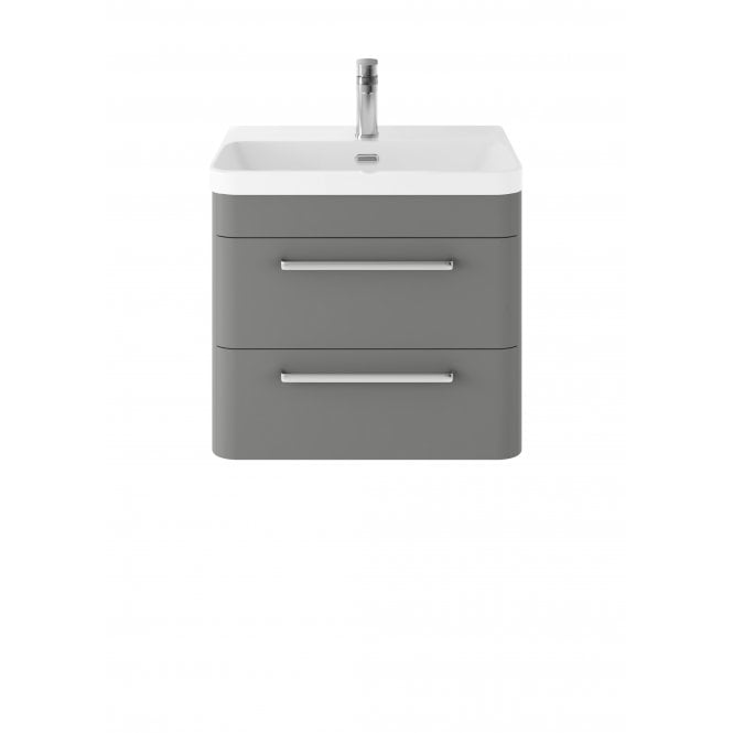 Hudson Reed  Solar Wall Hung 600mm Cabinet & Thin Edge Ceramic Basin SOL202B