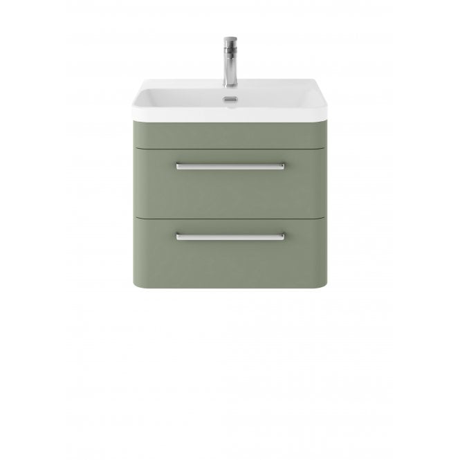 Hudson Reed  Solar Wall Hung 600mm Cabinet & Thin Edge Ceramic Basin SOL802B