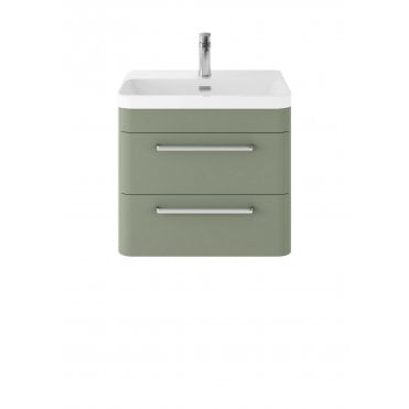 Hudson Reed Solar Wall Hung 600mm Cabinet & Thin Edge Ceramic Basin SOL802B