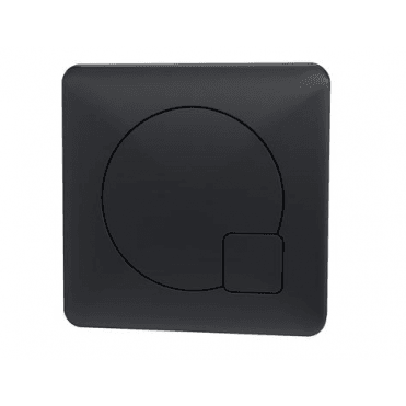 Hudson Reed Square Dual Flush Black Push Button Black MDPB02