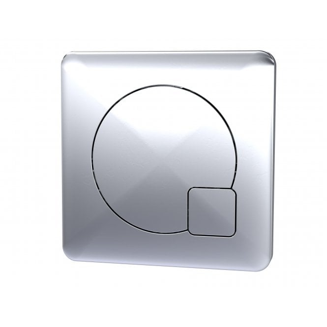 Hudson Reed  Square Dual Flush Chrome Push Button Chrome MDPB01