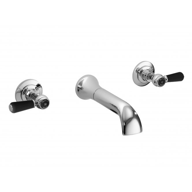 Hudson Reed Topaz Bath Spout With Black Levers
