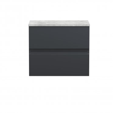 Hudson Reed Urban 600mm Wall Hung 2 Drawer Vanity & Laminate Top URB1404LBG