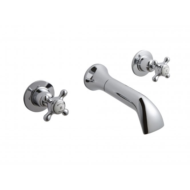 Hudson Reed Wall Mounted Bath Spout & Stop Taps