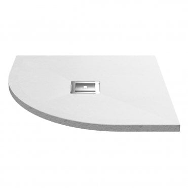 Hudson Reed White Slate Slimeline Quadrant Shower Tray 800 x 800