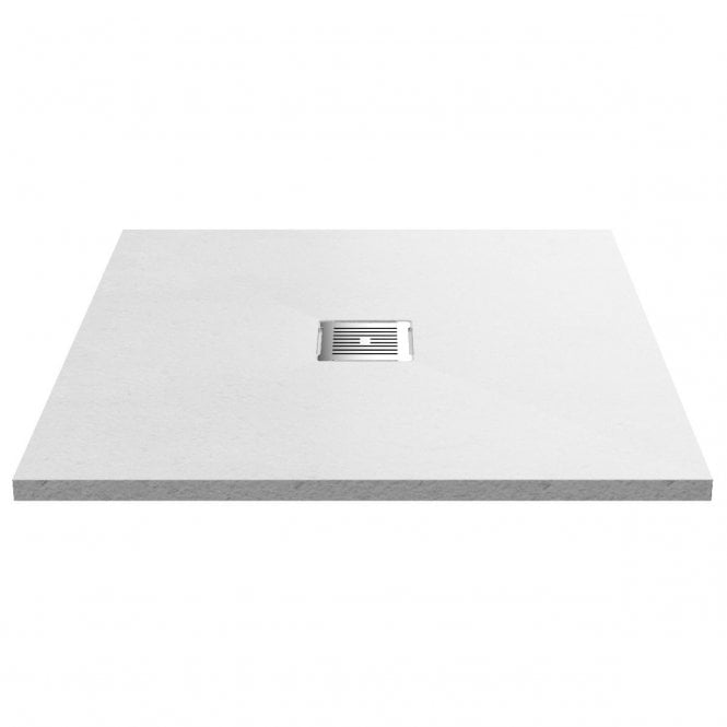 Hudson Reed  White Slate Slimline Square Shower Tray 900 x 900