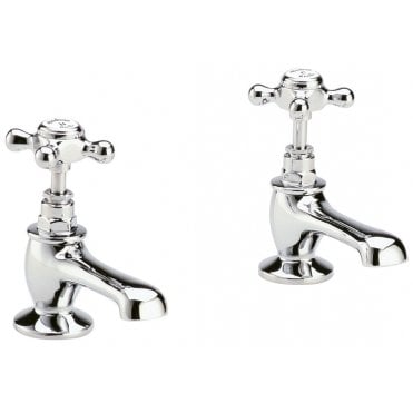 Hudson Reed White Topaz Crosshead Basin Taps