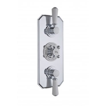 Hudson Reed White Topaz Triple Thermostatic Shower Valve