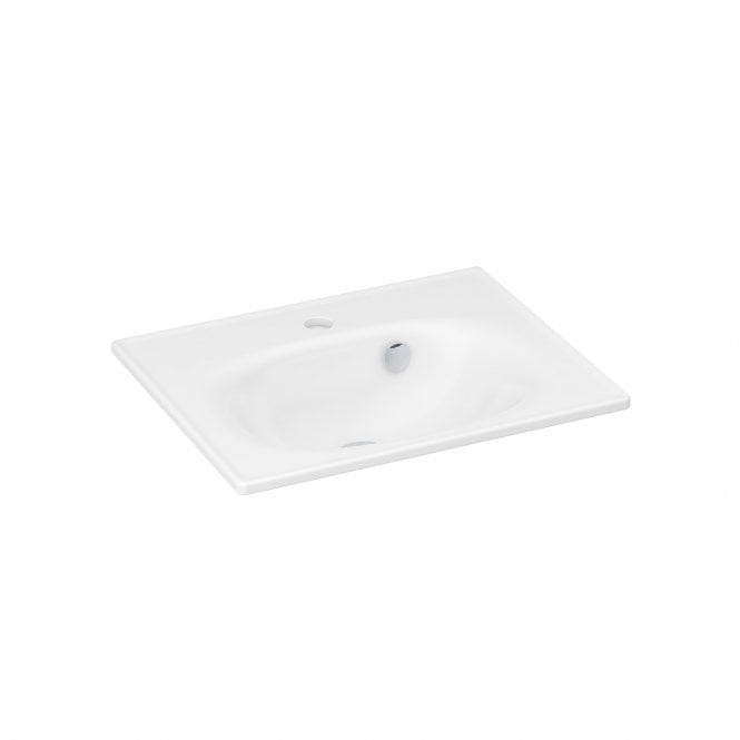 IMEX Alma 500mm Slimline 1th Ceramic Basin in White