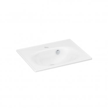 Alma 500mm Slimline 1th Ceramic Basin in White