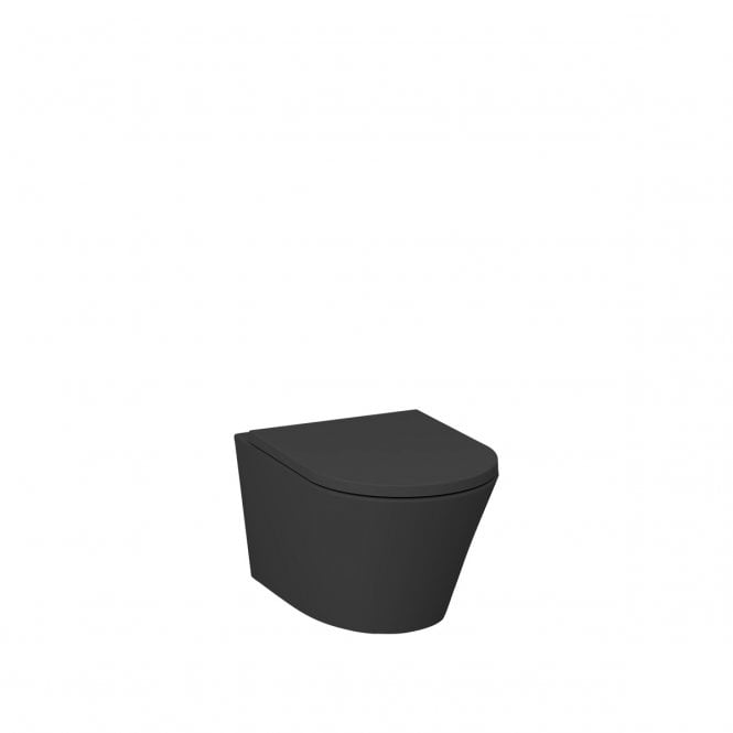 IMEX Arco Rimless 520 projection wall hung Pan in Black