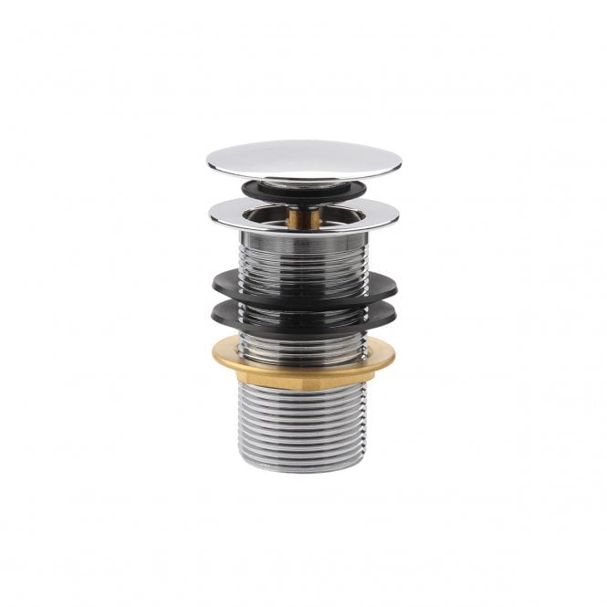 IMEX Basin Solid Brass clicker chrome waste Unslotted with Brass backnut