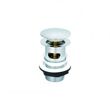 Basin Solid Brass clicker large dome Chrome waste slotted with Plastic backnut