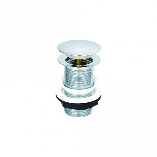 IMEX Basin Solid Brass clicker large dome Chrome waste Unslotted with Plastic backnut