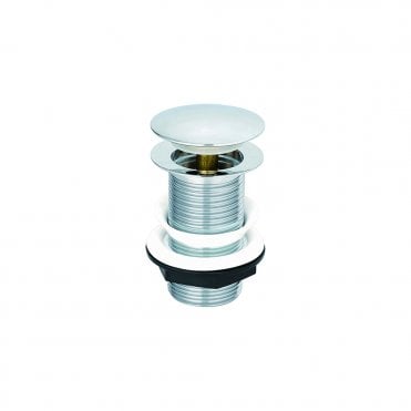 Basin Solid Brass clicker large dome Chrome waste Unslotted with Plastic backnut
