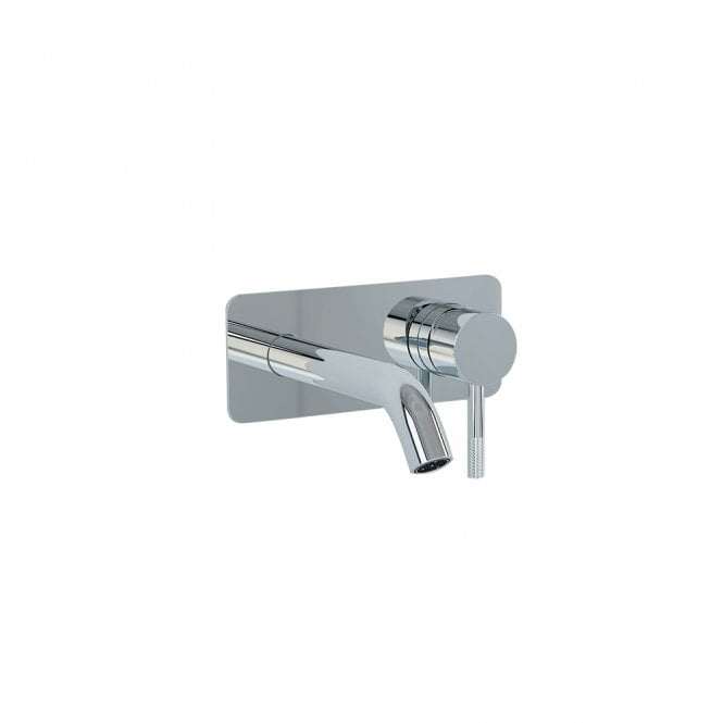 IMEX Ravine two hole wall mounted basin mixer in Chrome with universal clicker waste