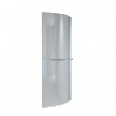 Ronda Curved Shower Bath Screen in Chrome