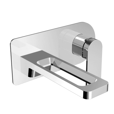 Axel Single Lever Wall Mounted Basin Mixer - Chrome Handle