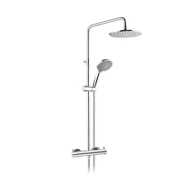 JustTaps Florence Exposed 2 Outlet Thermostatic Bar Shower Kit - Chrome