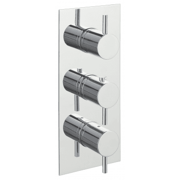 Florence Thermostatic 3 Outlet Concealed Vertical Shower Valve Chrome 15691A
