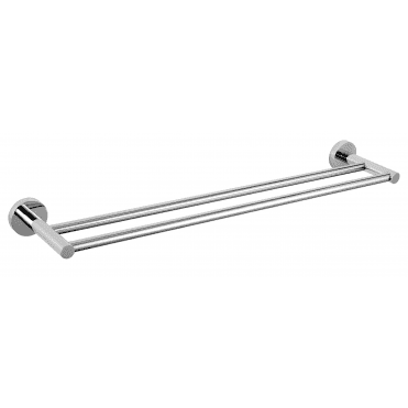 Florence Wall Mounted Twin Towel Rail - Chrome