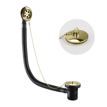 Grosvenor Antique Brass Plug And Chain Bath Waste