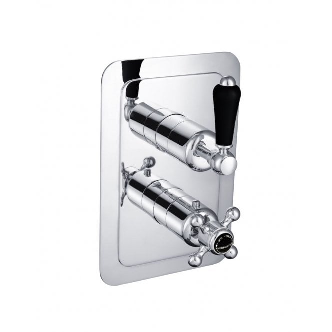 JustTaps Grosvenor Black, Lever Thermostatic 1 Outlet Shower Valve