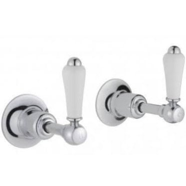 JustTaps Grosvenor Lever Wall Valves 1/2" Chrome 85089