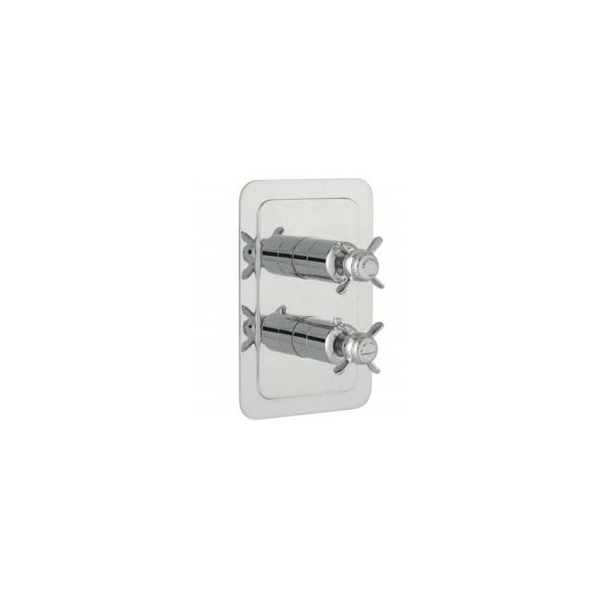 JustTaps  Grovesnor Chrome Pinch Thermostatic Concealed 1 Outlet Vertical Shower Valve 98651