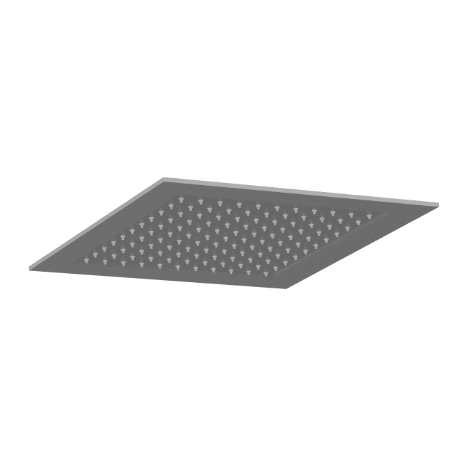 JustTaps HIX 400mm Square Ceiling Mounted Shower Head - Brushed Black