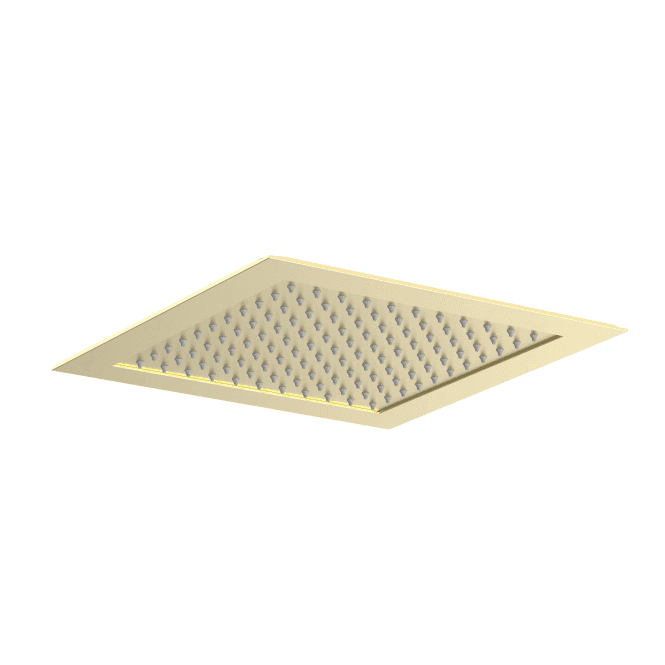 JustTaps HIX 400mm Square Ceiling Mounted Shower Head - Brushed Brass
