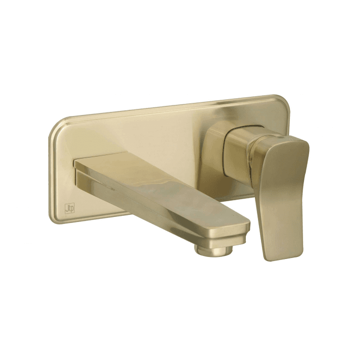JustTaps HIX Single Lever Wall Mounted Basin Mixer - Brushed Brass