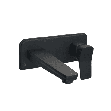 HIX Single Lever Wall Mounted Basin Mixer - Matt Black