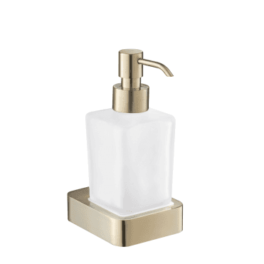 HIX Wall Mounted Square Soap Dispenser - Brushed Brass