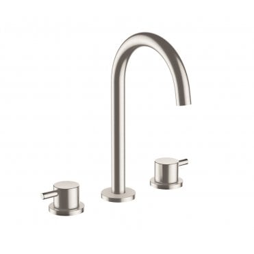 Inox Deck Mounted Basin Mixer Tap - Stainless Steel